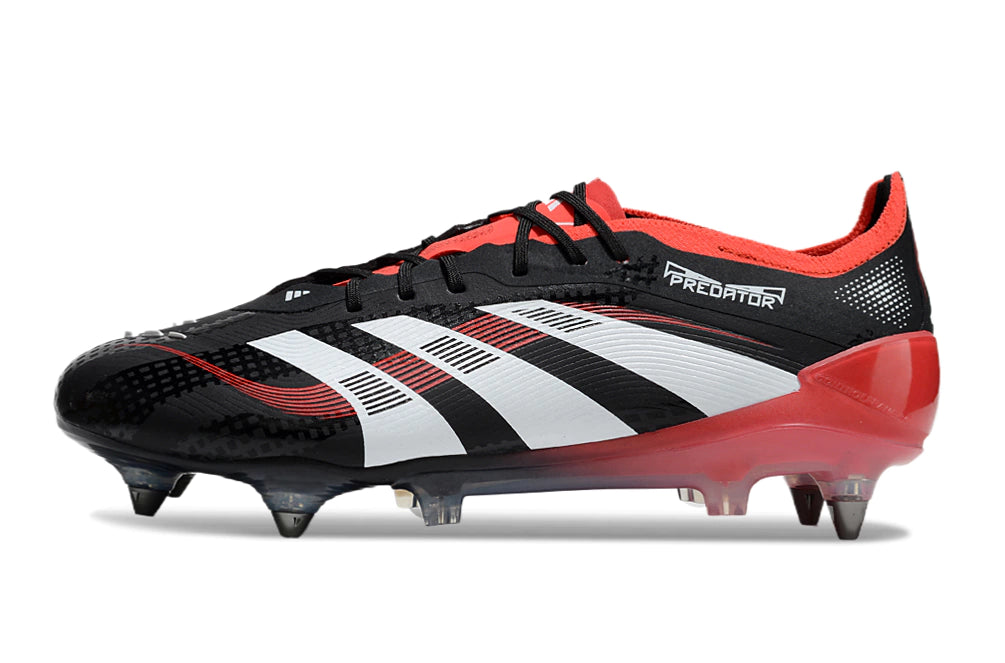 Chuteira Adidas Predator 25 Elite SG - Preto/Vermelho/Branco