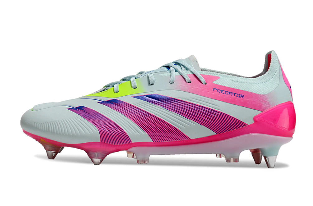 Chuteira Adidas Predator Elite SG - Azul/Rosa