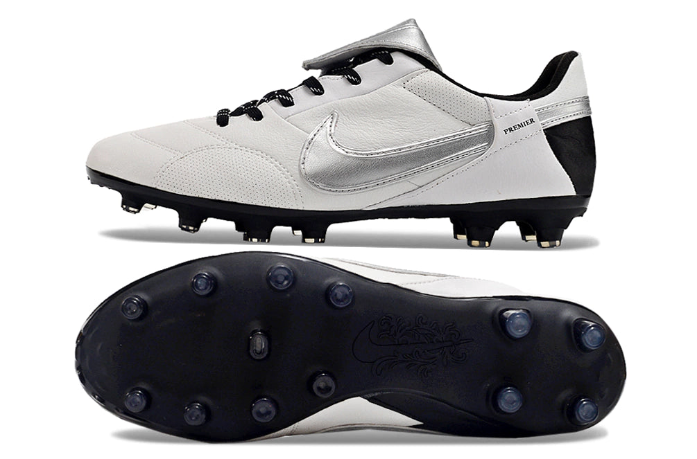 Chuteira Nike Premier 3 FG - Prata/Preto