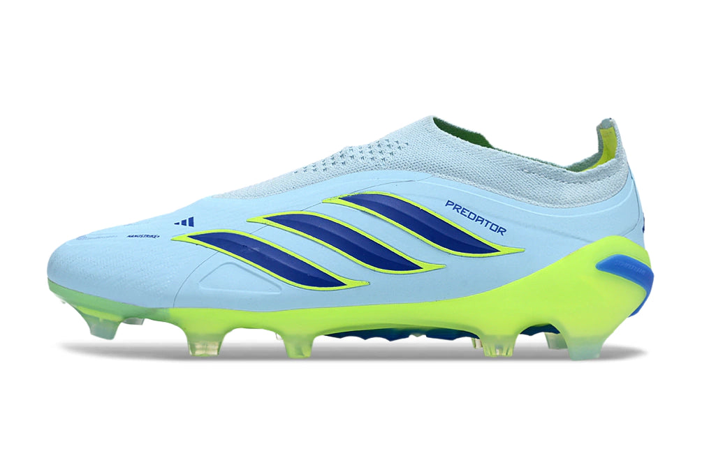 Chuteira Adidas Predator Laceless 26 Elite FG - Azul/Verde