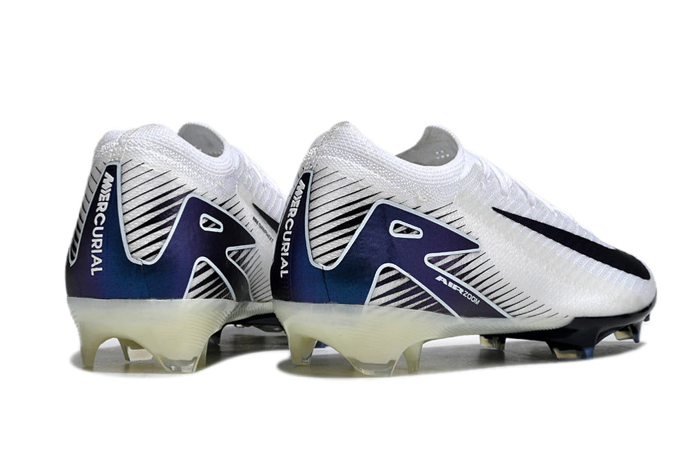Chuteira Nike Air Zoom Mercurial Vapor 16 Elite FG - Branco/Azul