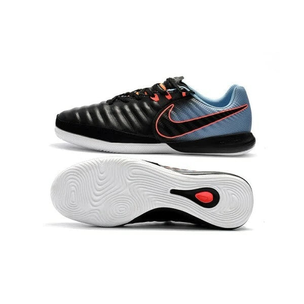 Chuteira Nike Tiempo Legend 7 Finale Futsal - Preto/Cinza/Laranja