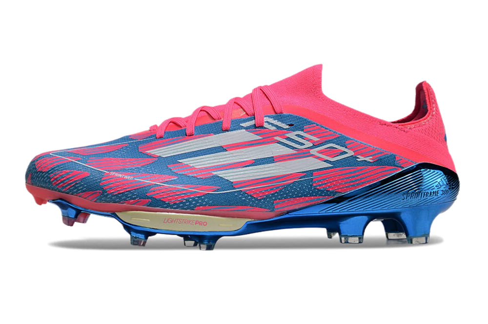 Chuteira Adidas F50.1 Elite Campo - Rosa/Azul