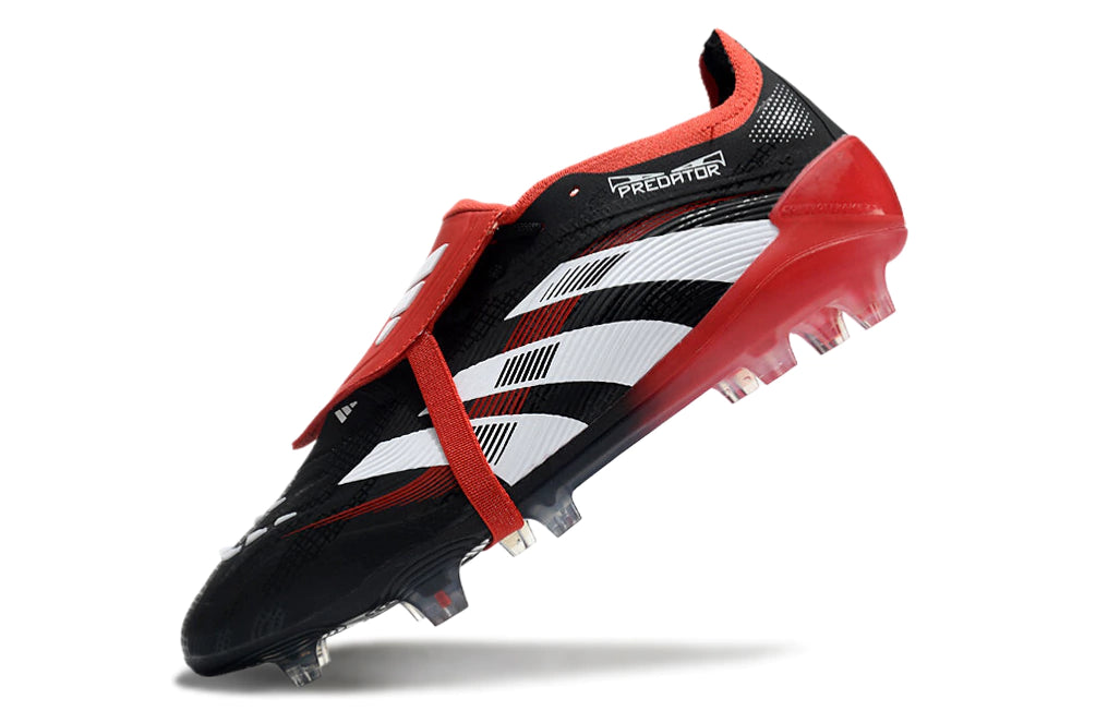 Chuteira Adidas Predator Elite Tongue 25 Campo FG - Preto/Vermelho