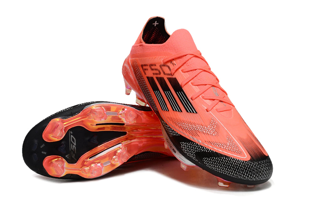 Chuteira Adidas F50.1 Elite Campo - Preto/Laranja