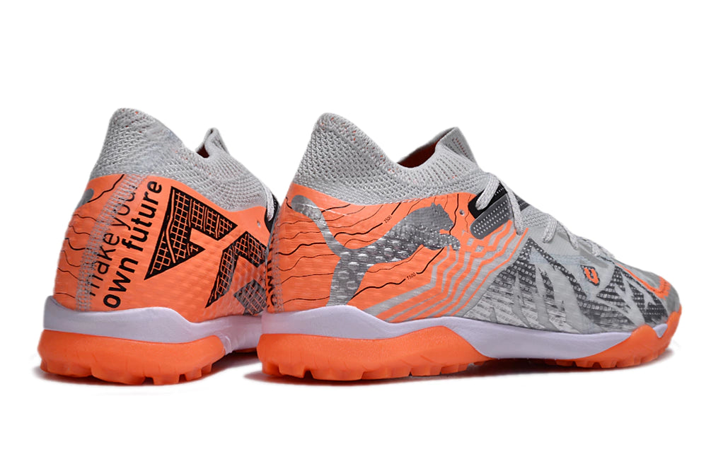 Chuteira Puma Future 7 Match Society - Prata/Laranja