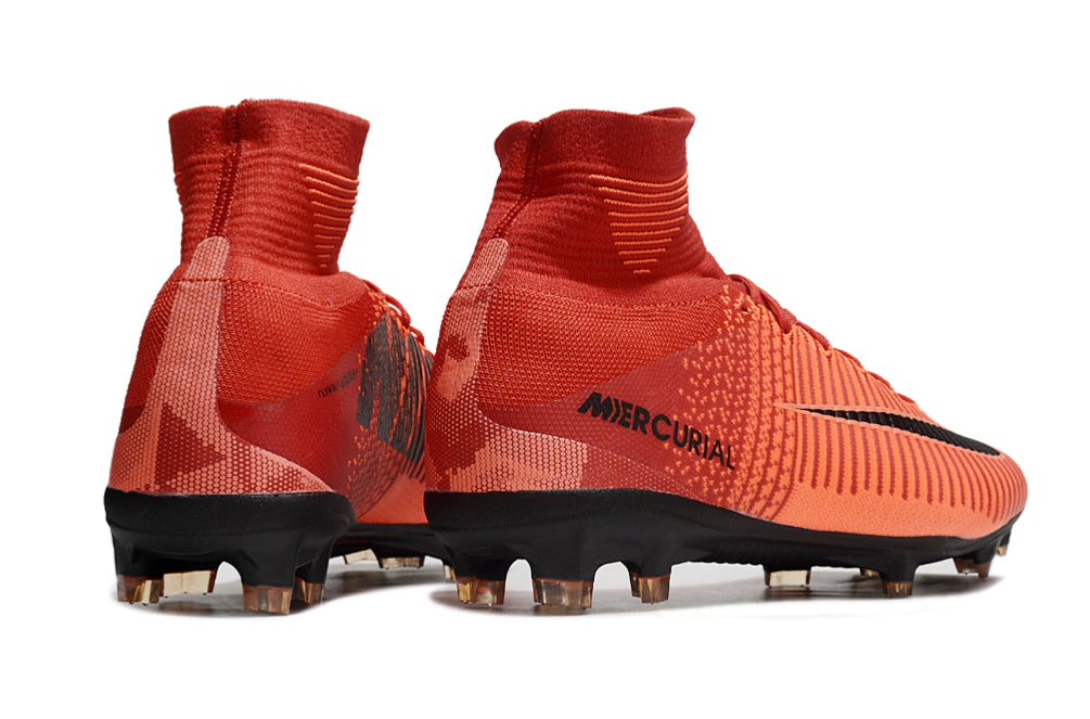 Chuteira Nike Mercurial Superfly 5 Elite Campo - Laranja/Preto