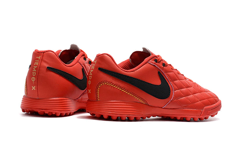 Chuteira Nike Tiempo 7 10R Academy Society TF - Vermelho/Preto
