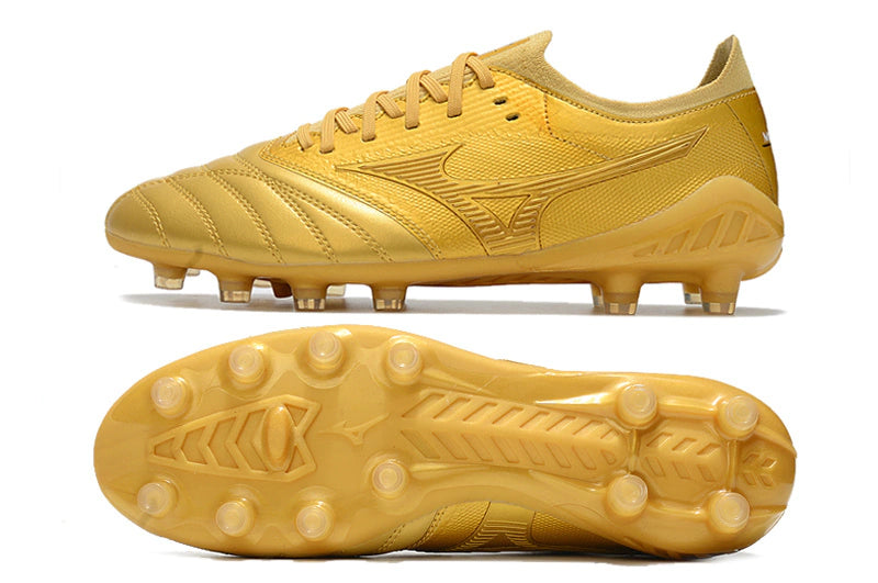 Chuteira Mizuno Morelia Neo 3 Campo FG - Dourado
