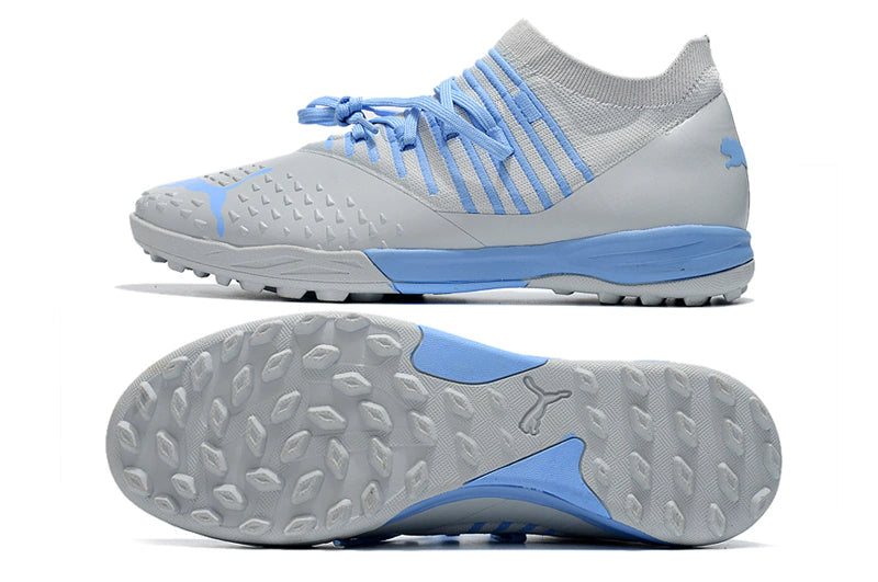 Chuteira Puma Future Z 1.3 Pro Cage Society - Azul/Cinza