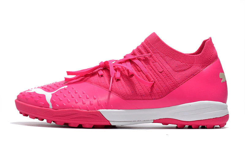 Chuteira Puma Future Z 1.3 Pro Cage Society - Rosa/Branco