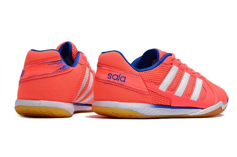 Chuteira Adidas Top Sala Futsal - Rosa/Branco/Marrom