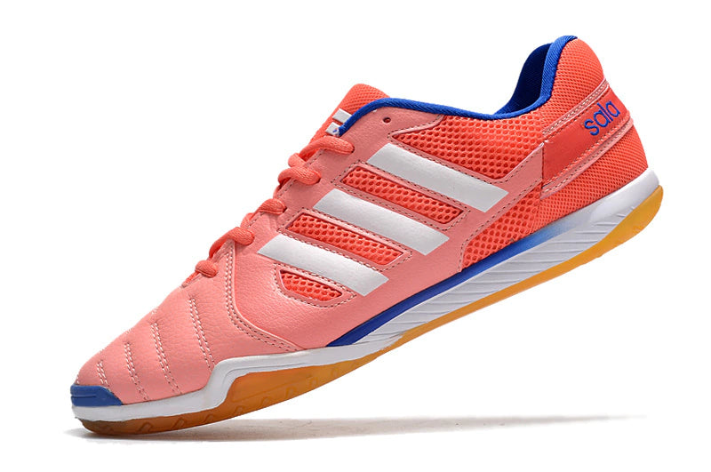 Chuteira Adidas Top Sala Futsal - Branco/Vermelho/Marrom