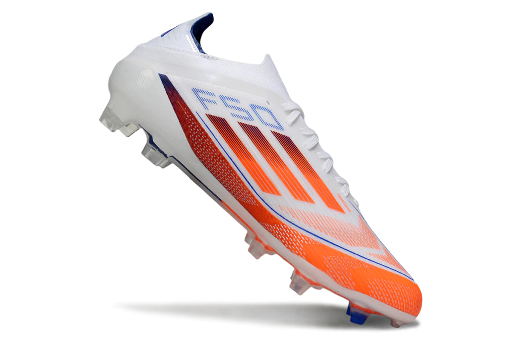 Chuteira Adidas F50 X Campo - Branco/Laranja