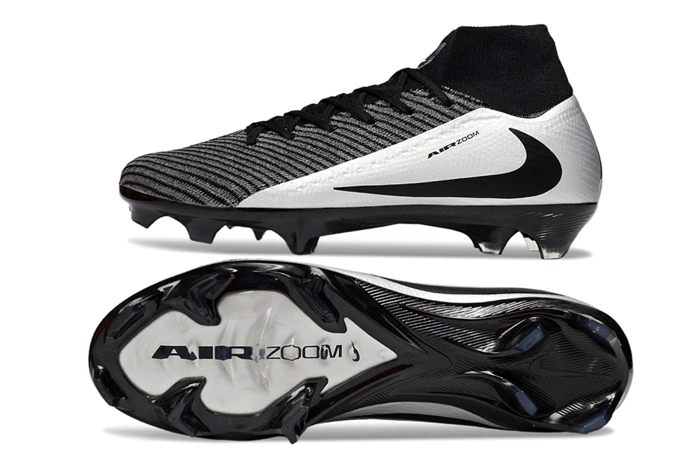 Chuteira Nike Air Zoom Mercurial Superfly 10 Elite Campo - Cinza/Branco