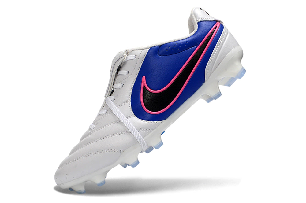 Chuteira Nike Tiempo Ligera Pro FG - Branco/Azul