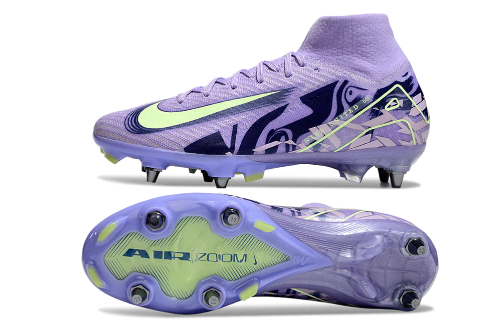 Chuteira Nike Air Zoom Mercurial Superfly 10 Elite SG - Roxo "United Pack"