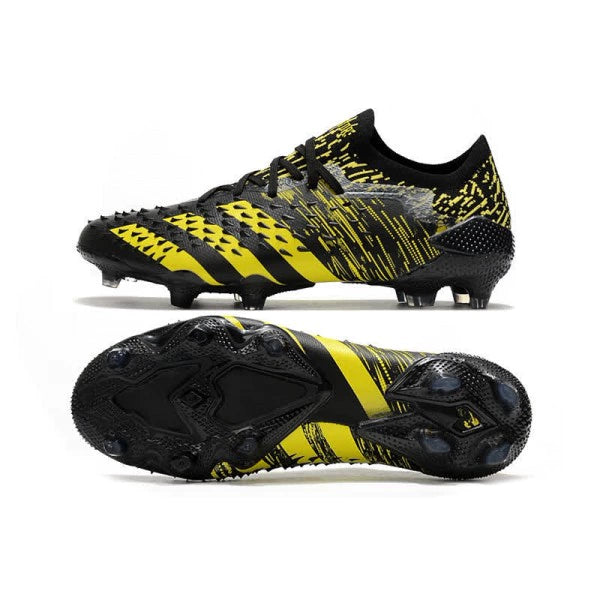 Chuteira Adidas Predator Freak.1 Low Campo FG - Preto/Amarelo