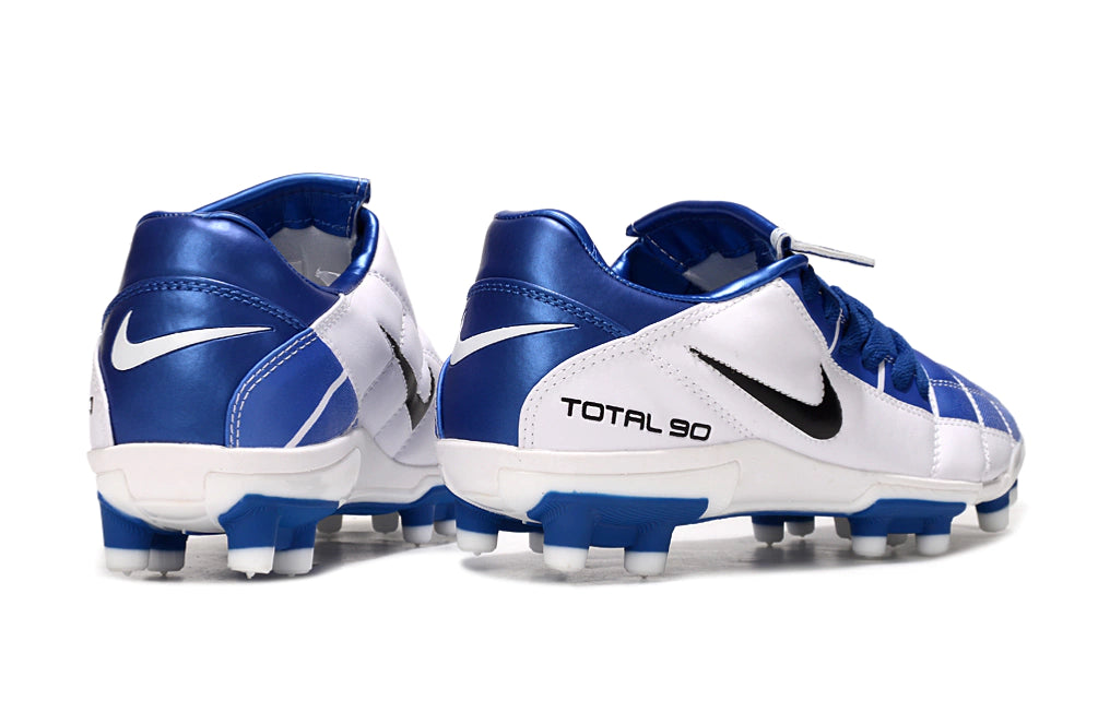 Chuteira Nike Total 90 Campo - Branco/Azul