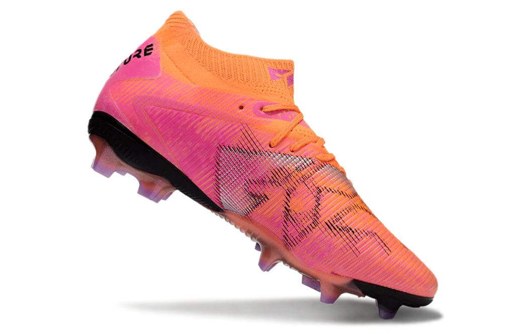 Chuteira Puma Future 8 Ultimate Botinha Campo FG - Laranja/Preto