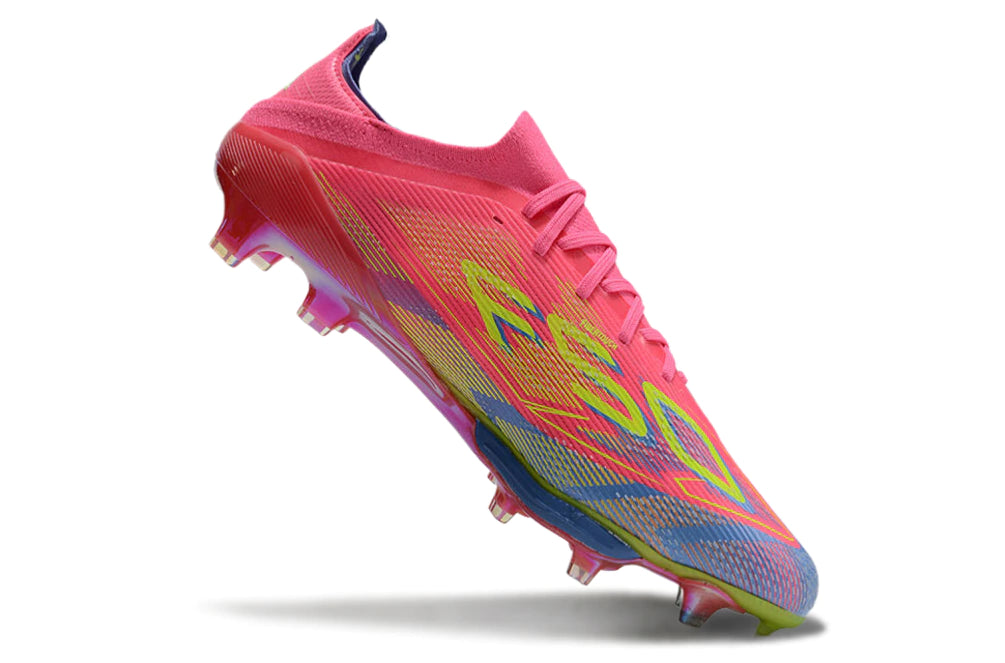 Chuteira Adidas F50.1 Elite Campo - Rosa/Azul