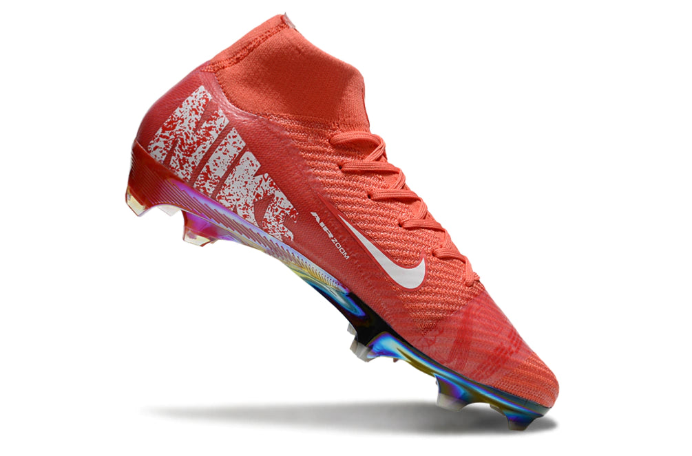 Chuteira Nike Air Zoom Mercurial Superfly 10 Elite Campo - Vermelho/Branco