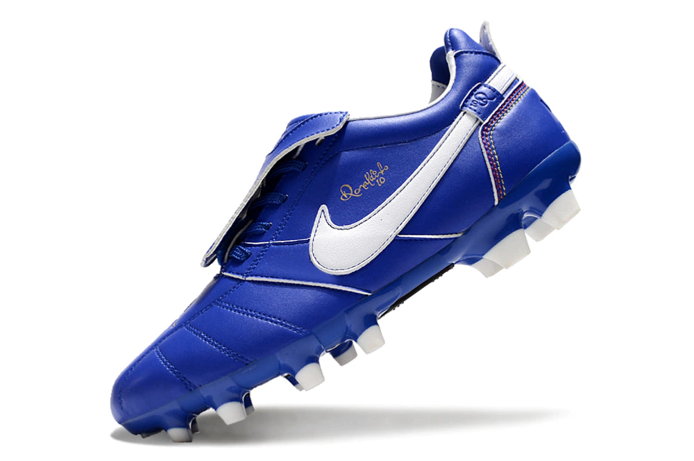 Chuteira Nike Tiempo Legend 10R Elite Campo - Azul/Branco