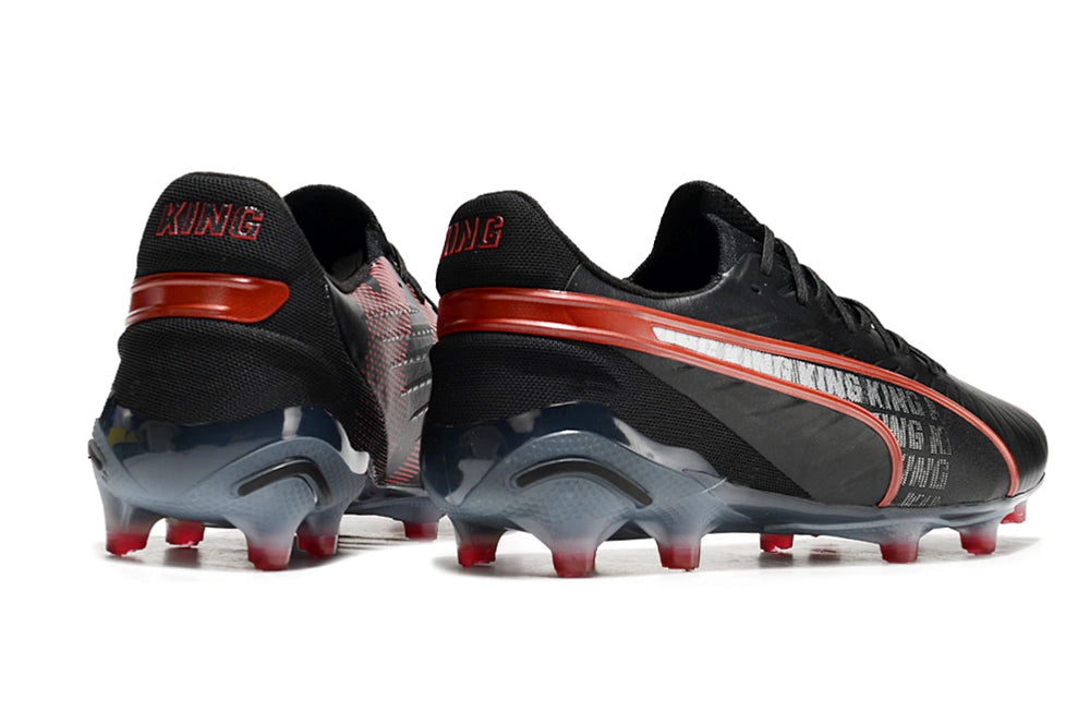 Chuteira Puma King Ultimate X FG - Preto/Vermelho