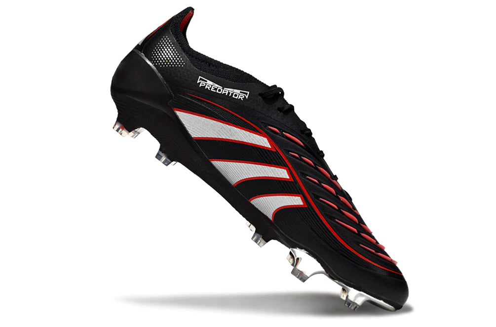 Chuteira Adidas Predator Elite 25 Campo FG - Preto/Vermelho