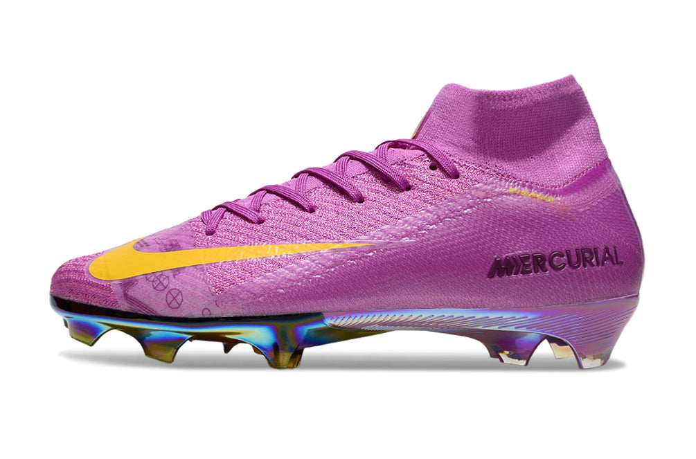 Chuteira Nike Air Zoom Mercurial Superfly 10 Elite Campo - Roxo/Laranja