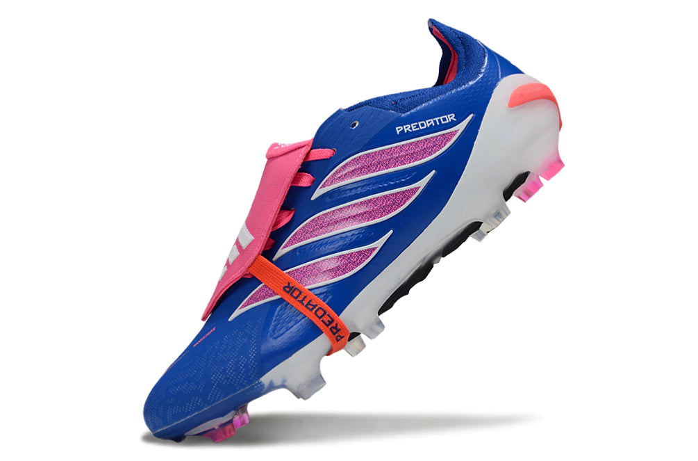 Chuteira Adidas Predator Elite Tongue 26 Campo FG - Azul/Rosa