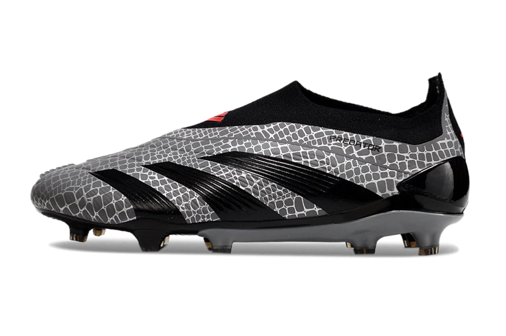 Chuteira Adidas Predstrike Elite Laceless Campo - Cinza/Preto