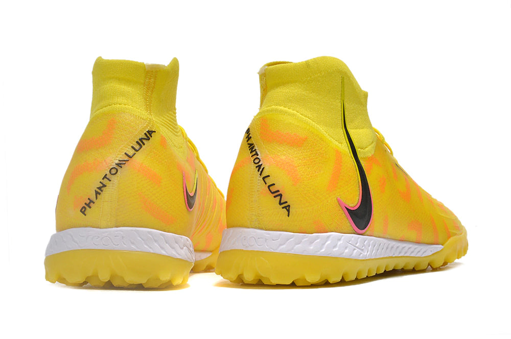 Chuteira Nike React Phantom Luna Elite Society - Amarelo/Preto