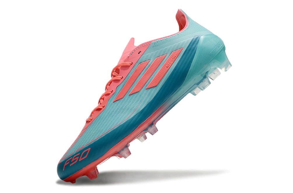 Chuteira Adidas F50 X Campo - Azul/Rosa