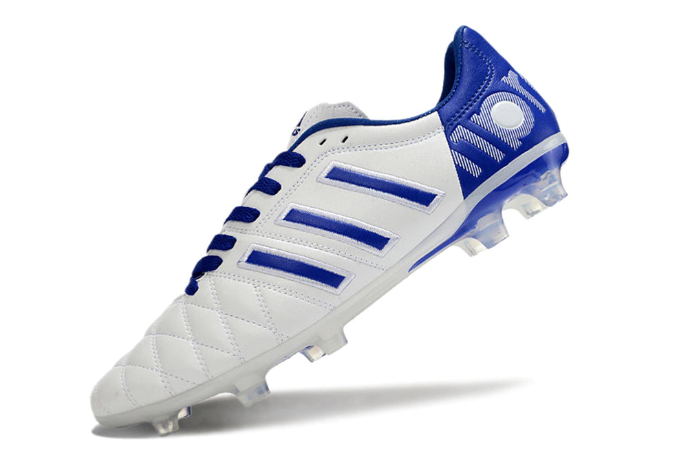 Chuteira Adidas Adipure 11Pro Campo FG - Branco/Azul