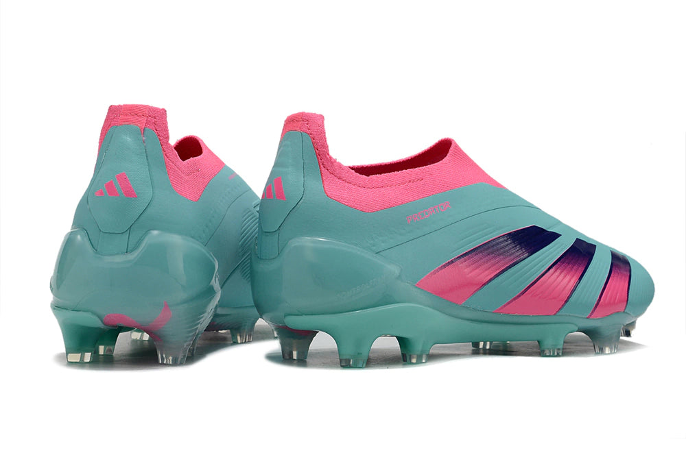 Chuteira Adidas Predstrike Elite Laceless Campo - Azul/Rosa