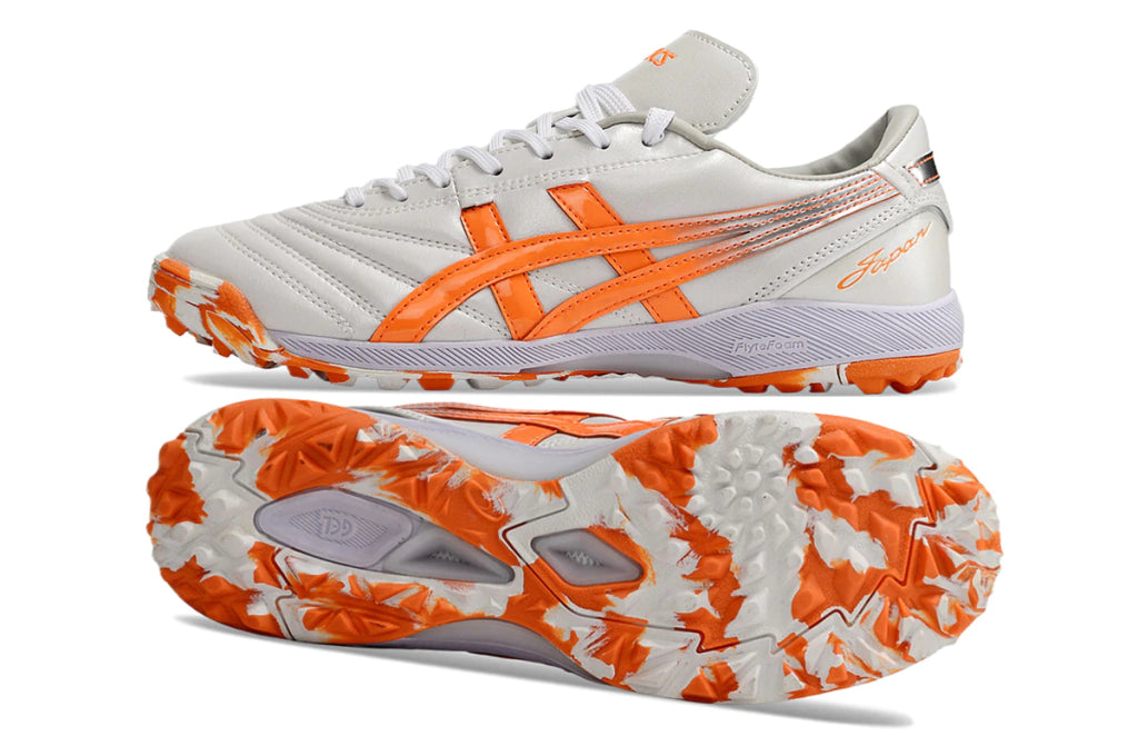 Chuteira Asics Japan Society - Branco/Laranja/Prata