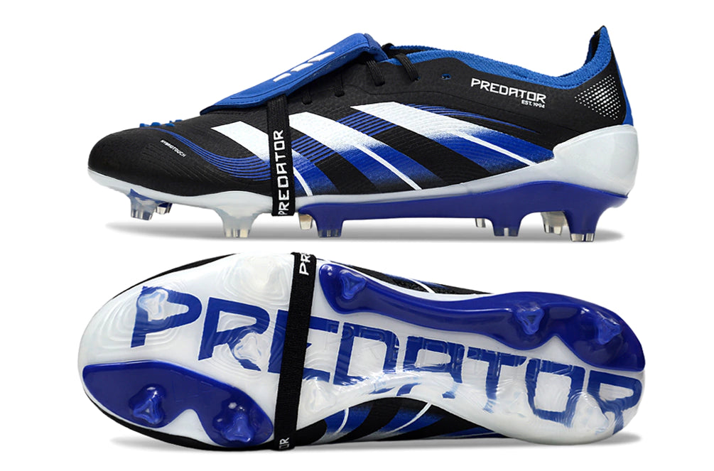 Chuteira Adidas Predator Elite Tongue 25 Campo - Preto/Azul