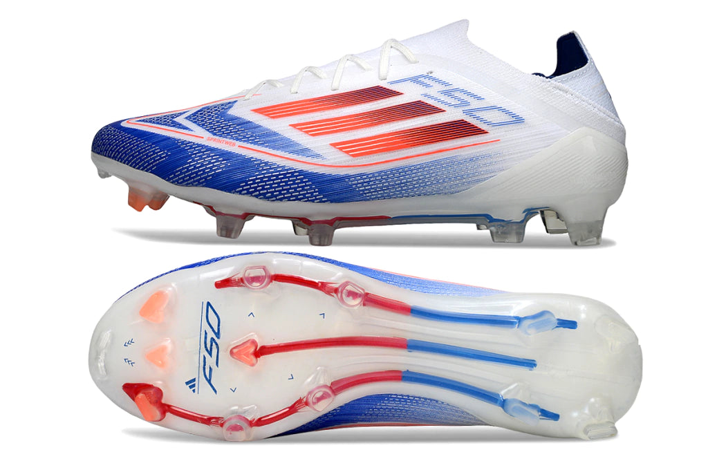 Chuteira Adidas F50+.1 Elite FG - Branco/Azul