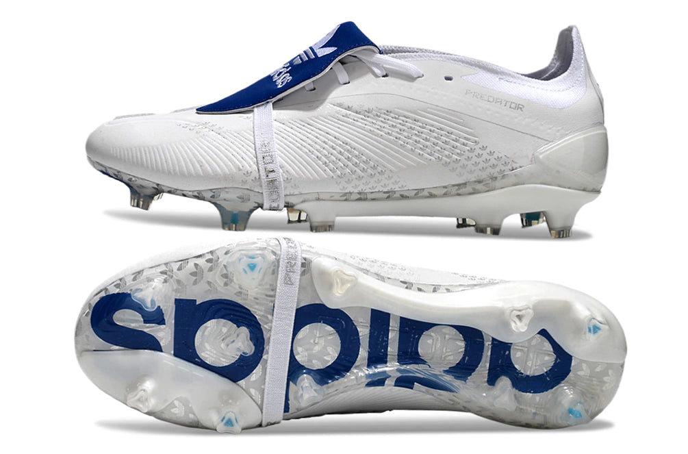 Chuteira Adidas Predstrike Elite Campo - Branco/Azul