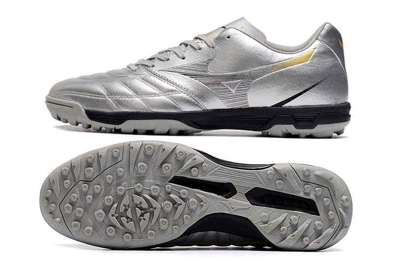 Chuteira Mizuno Rebula 3 Society - Cinza/Preto
