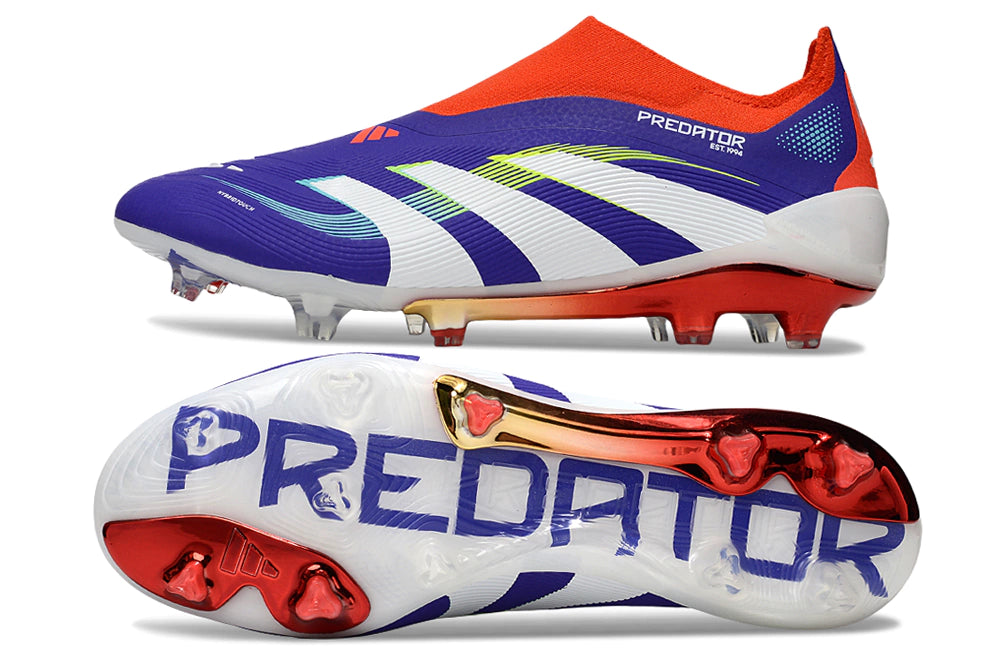 Chuteira Adidas Predator Elite 25 Laceless Campo - Azul/Branco