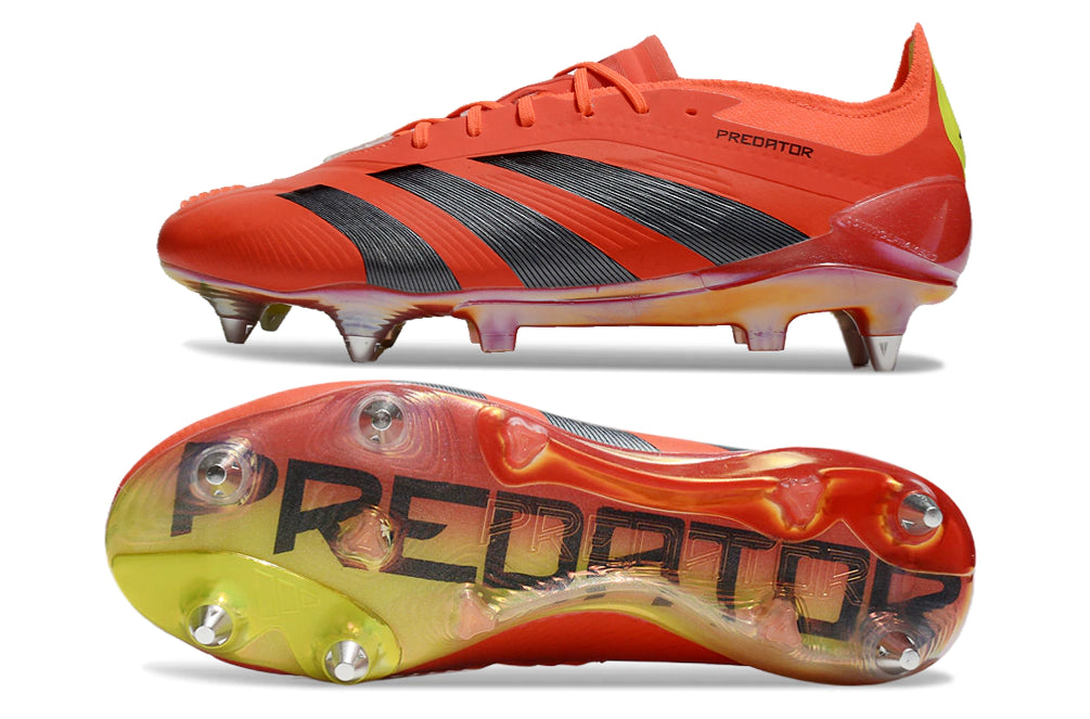 Chuteira Adidas Predator Elite SG - Preto/Laranja