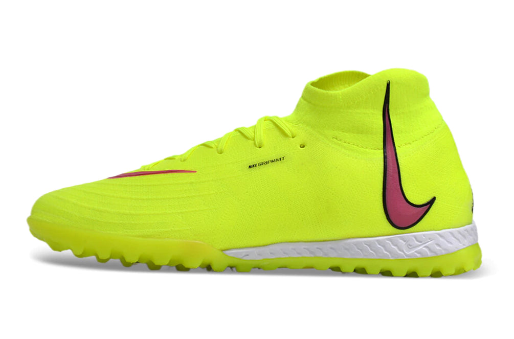 Chuteira Nike React Phantom Luna Elite Society - Verde-/Rosa