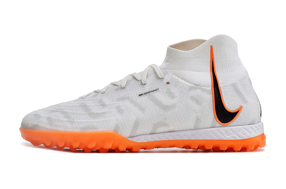 Chuteira Nike React Phantom Luna Elite Society - Branco/Laranja