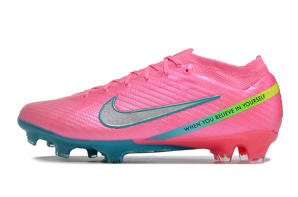 Chuteira Nike Air Zoom Mercurial Vapor 15 Elite FG - Rosa/Azul