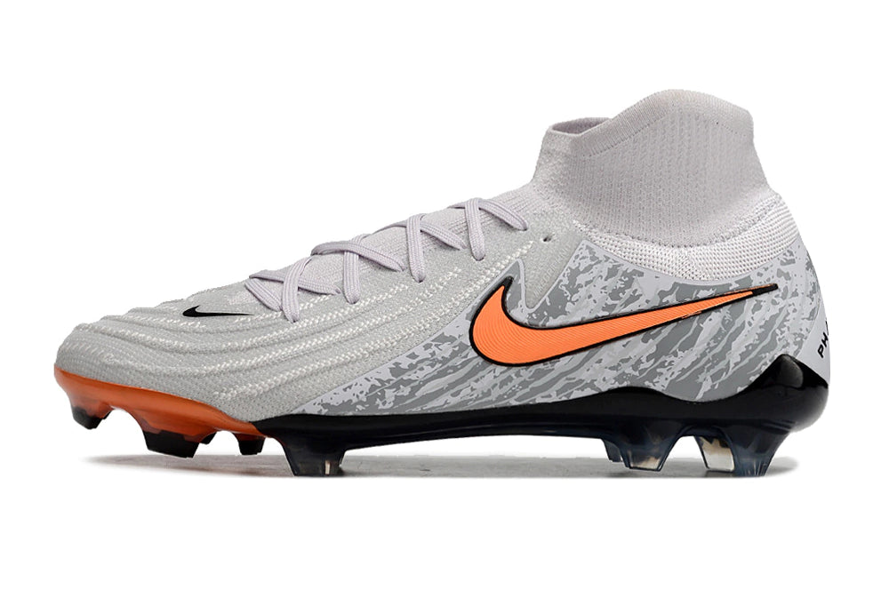 Chuteira Nike Campo Phantom Luna 2 Elite Campo FG - Cinza/Laranja