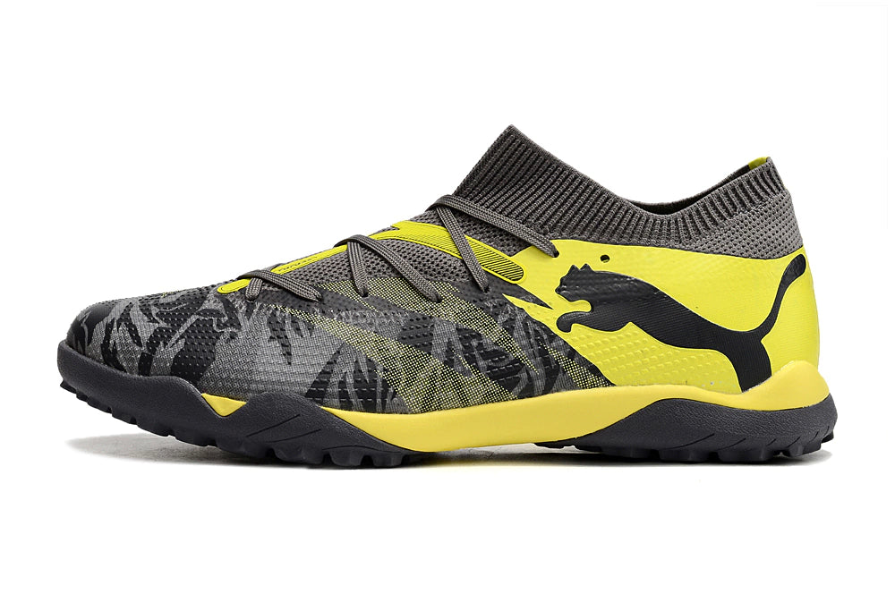 Chuteira Puma Future 7 Match Society - Cinza/Amarelo