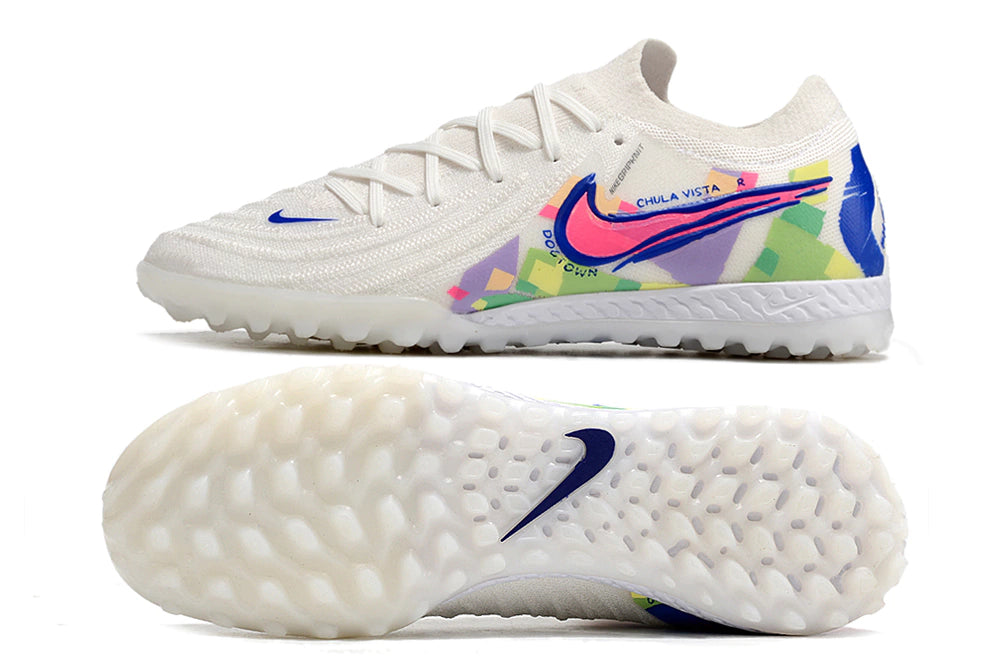 Chuteira Nike Phantom GX 2 Elite Society TF - Branco/Rosa