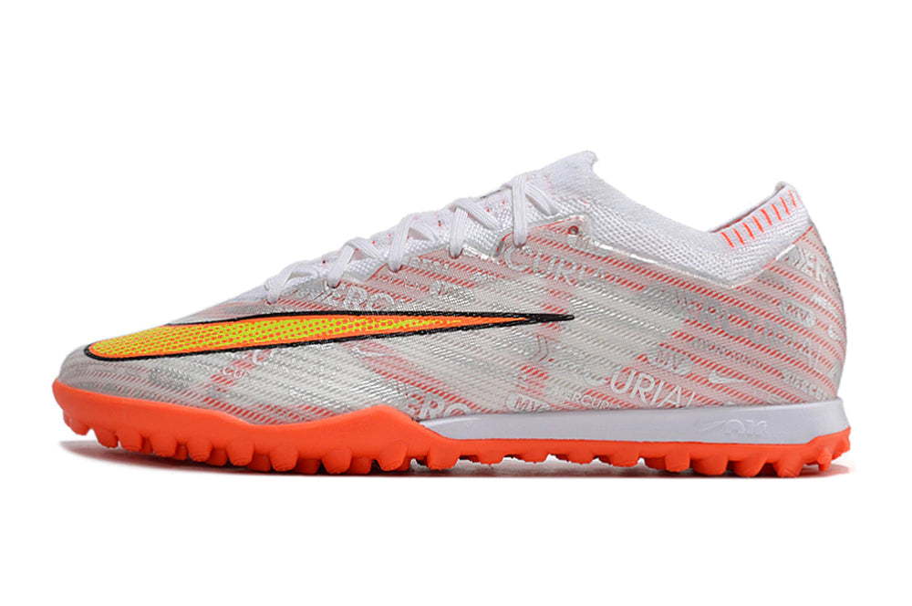 Chuteira Nike Mercurial Vapor 15 Elite Society - Branco/Laranja